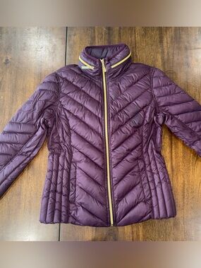 Michael Kors Purple Packable Down Jacket Womens Petite S Active Travel Winter